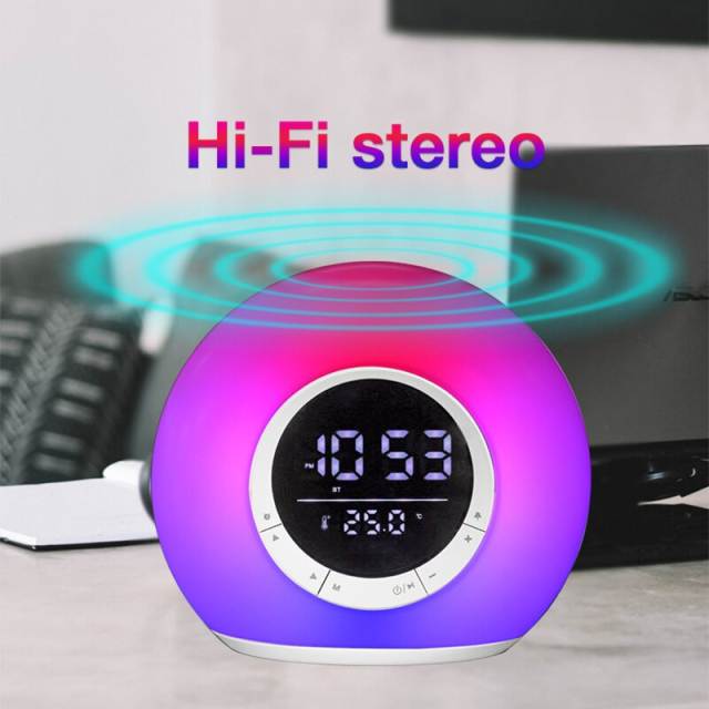 Bluetooth Speaker with LED Display Glow Variable Color Luminous Wireless Speakers TF Card U Disk Playback FM Radio HIFI Player