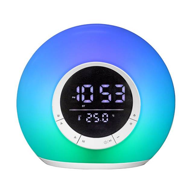 Bluetooth Speaker with LED Display Glow Variable Color Luminous Wireless Speakers TF Card U Disk Playback FM Radio HIFI Player