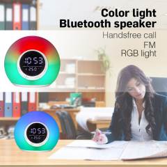 Bluetooth Speaker with LED Display Glow Variable Color Luminous Wireless Speakers TF Card U Disk Playback FM Radio HIFI Player