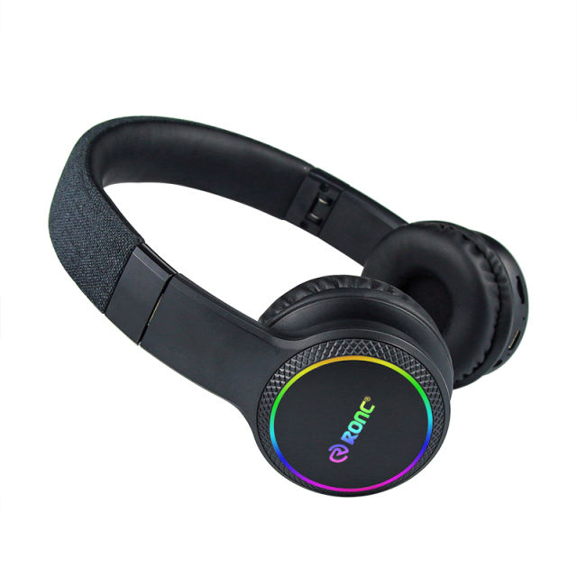 Y01 Wireless Over Ear Headphones Rainbow Lighting Sport Handsfree Earphones Foldable Gaming Headset Earbuds with Microphone