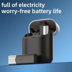 SX960 Wireless Lavalier Microphone Portable Audio Video Recording Mini Mic with Charging Case for iPhone Android Live Broadcast