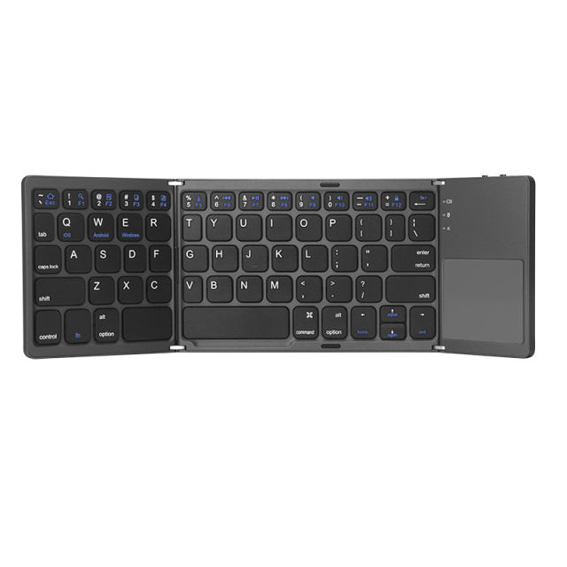 B033 Portable Mini Folding keyboard Wireless Bluetooth Keyboard with Touchpad for Windows Android IOS