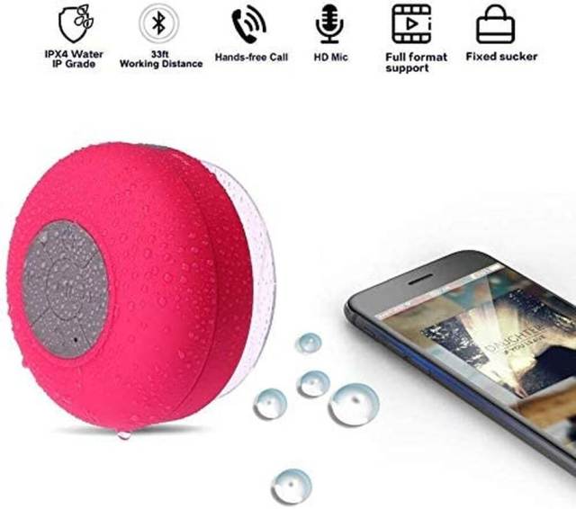 Portable Bluetooth Speaker Wireless Waterproof Shower Speaker Car Bathroom Beach Stereo Subwoofer Music Loudspeaker with Suction