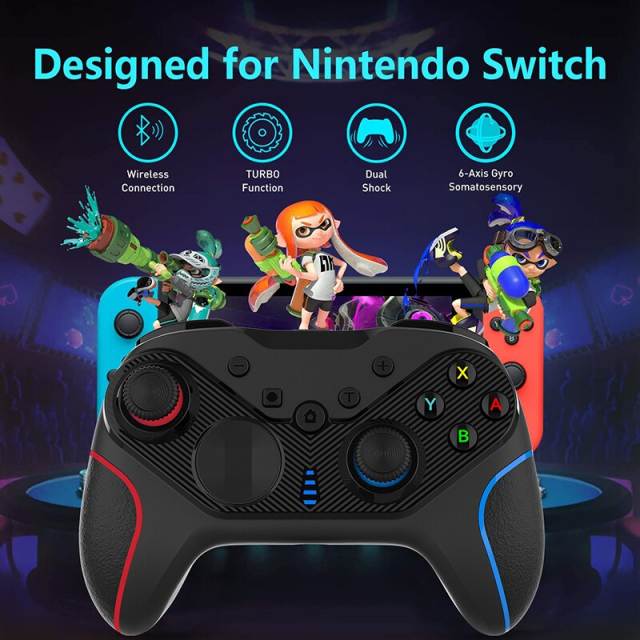 Bluetooth Controller Gamepad Wireless Joystick Joypad for NS-Switch/Switch Lite/PC/iOS/Android Game Control