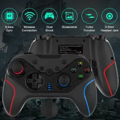 Bluetooth Controller Gamepad Wireless Joystick Joypad for NS-Switch/Switch Lite/PC/iOS/Android Game Control