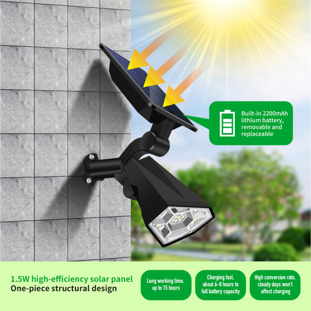 LED Solar Light Outdoor Solar Lamps IP65 Waterproof Solar Powered Sunlight for Garden Decoration Solar Spotlights