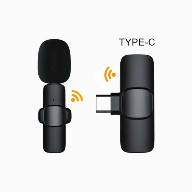 K9 Wireless Lavalier Microphone Studio Gaming for iPhone Type-C PC Computer Professional Mic Live Broadcast Mobile Phone PK