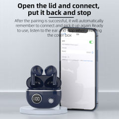 APRO8 Wireless Bluetooth Earphones Mini Stereo Sound Headphones TWS Retro Earbuds Power Digital Display Charging Box with Mic