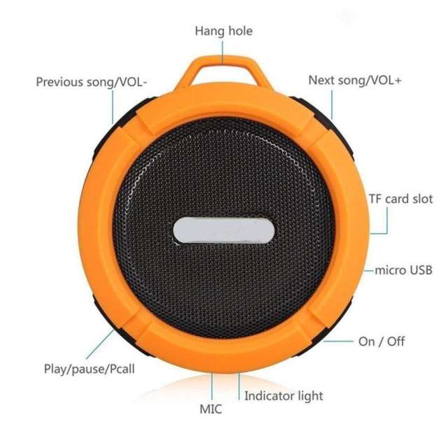 C6 Waterproof Portable Speaker Outdoor Sport Sound Box Mini Bluetooth Audio Mobile Phone Car Subwoofer Small Speakers