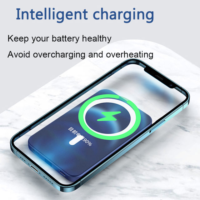 Portable Magnetic Wireless Charger Power Bank External Battery Pack For Magsafe iphone 13 12 Pro Max Powerbank Spare Battery