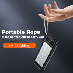 10000mAh Power Bank With Micro USB TYPE C Cable Portable Charger LED Light Outdoor Fast Charging PowerBank External Battery Pack