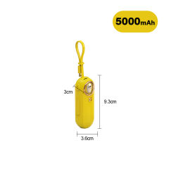 5000mAh Power Bank Type C Fast Charge With Cable Lanyard Mini Portable Charger for iPhone Xiaomi Mobile Phone Emergency Charging Secondary Battery