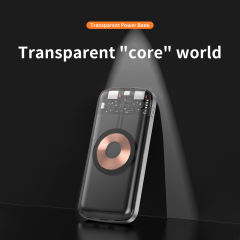 Power Bank Wireless Charging 22.5W 10000mAh Transparent External Battery Pack Mobile Phone Auxiliary Battery For iPhone Xiaomi Samsung