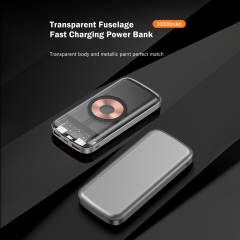 Power Bank Wireless Charging 22.5W 10000mAh Transparent External Battery Pack Mobile Phone Auxiliary Battery For iPhone Xiaomi Samsung