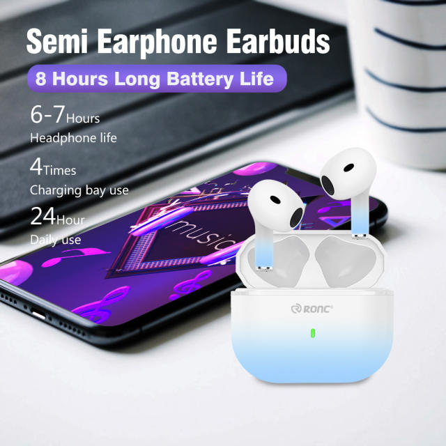 Gradient TWS Bluetooth Headphones With Microphone Earphones Gaming Headset Sport Earbuds AAC Support Customization