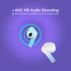 Gradient TWS Bluetooth Headphones With Microphone Earphones Gaming Headset Sport Earbuds AAC Support Customization