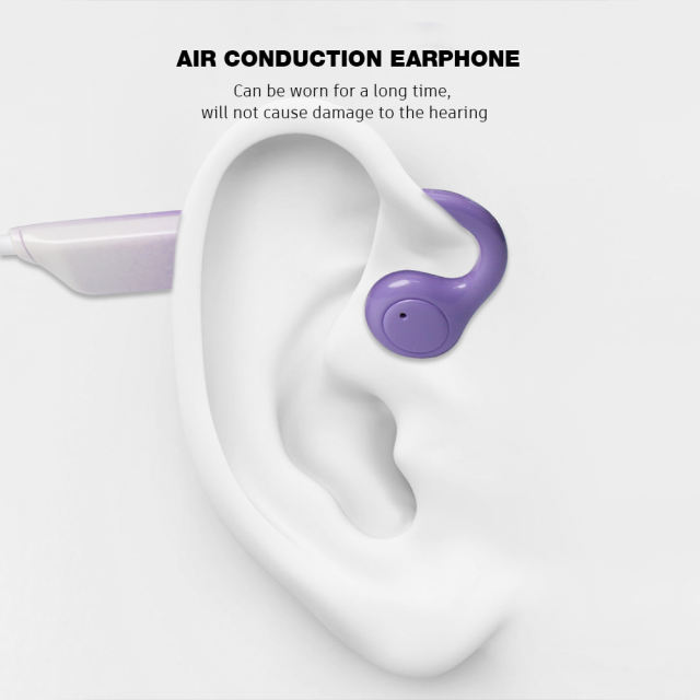 Air Conduction Earhook Bluetooth Earphone Earbuds V5.0 Wireless with Microphone Sports Headphones Headsets Gradient Color