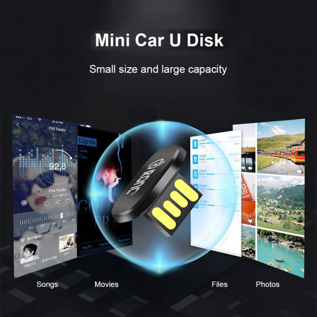 Built-in music 16GB 32GB 64GB Flash Mini Short Car U Disk Pendrive USB2.0 Short UDP Udisk Chip Flash Music Video USB Drive
