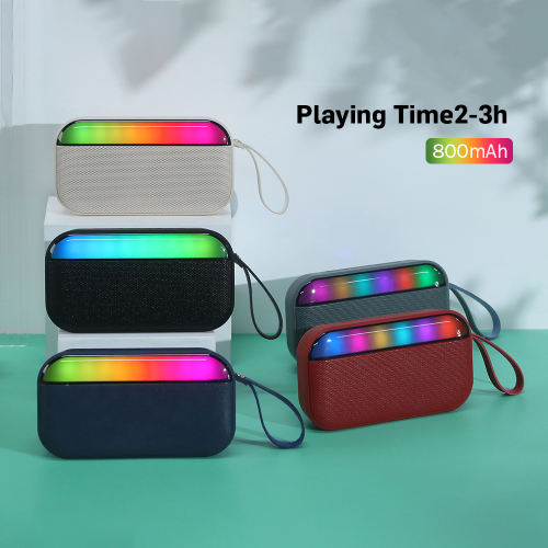 LED Bluetooth Speaker Portable Radio Wireless Bass Subwoofer Music Player Support USB TF FM Radio with Light