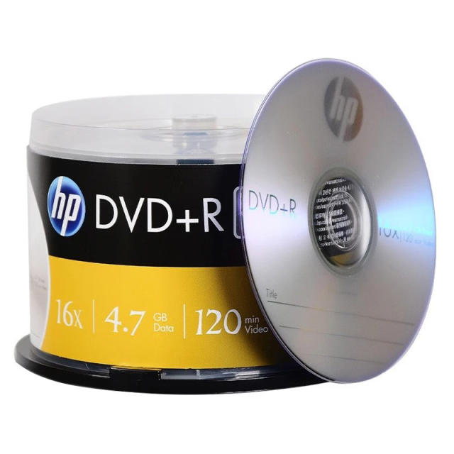 HP DVD-R 4.7GB Recordable Blank Digital Versatile Disc Shrink Wrap 16x Speed