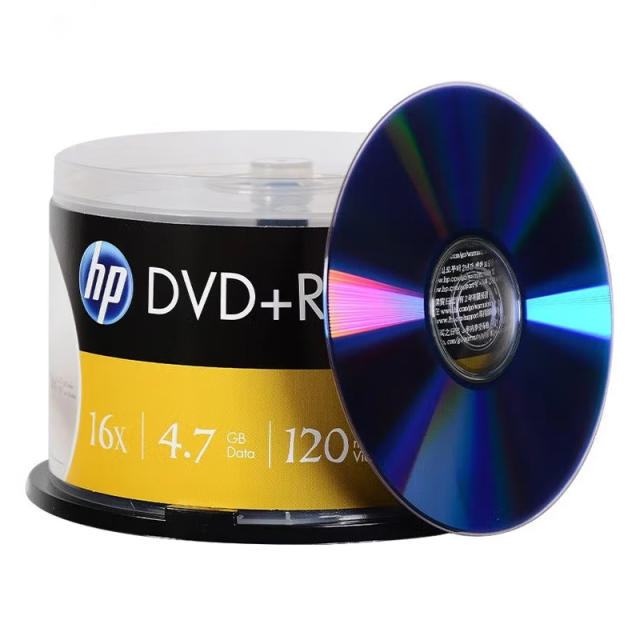 HP DVD-R 4.7GB Recordable Blank Digital Versatile Disc Shrink Wrap 16x Speed