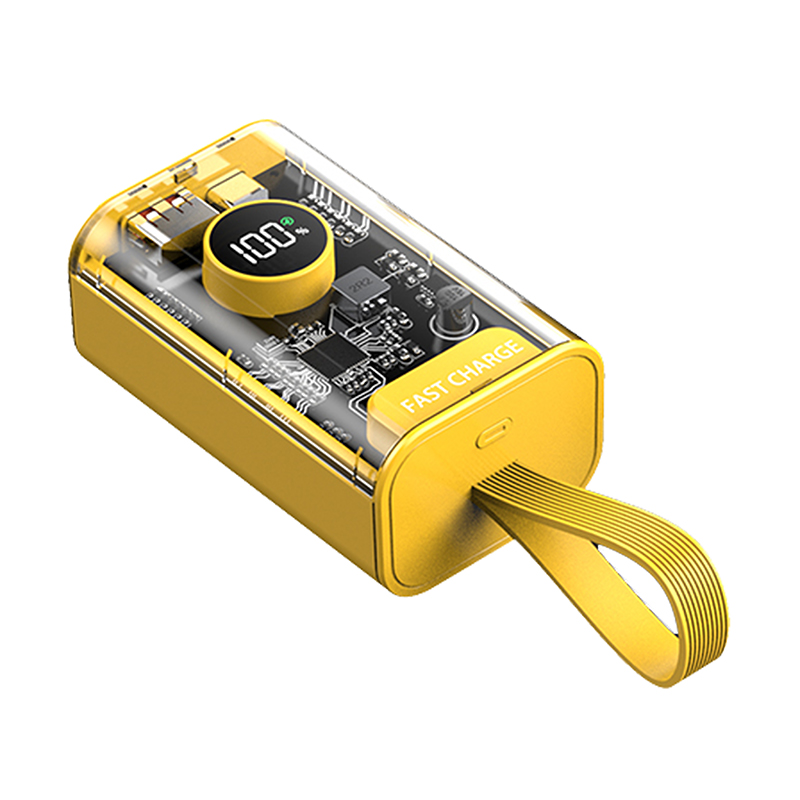 10000mAh Portable Power Bank Transparent 22.5W Fast Charge Backup Battery Pack for iPhone 13 12