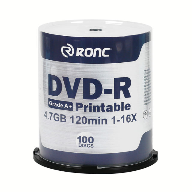 RONC manufacture Double Layer Printable 4.7GB Dvd-r Disc Capac -16X 240min Video