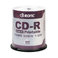 700mb/80min 52x CD-R Shiny Silver Top Blank Recordable Media Disc