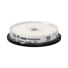 Blu-ray BD-R Dual Layer 6X 50GB White Inkjet Hub Printable Recordable Blank Media Disc