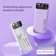 Portable Power Bank 10000mAh with Cables 22.5W Fast Charger LED Display Battery Pack Phone Charger powerbank