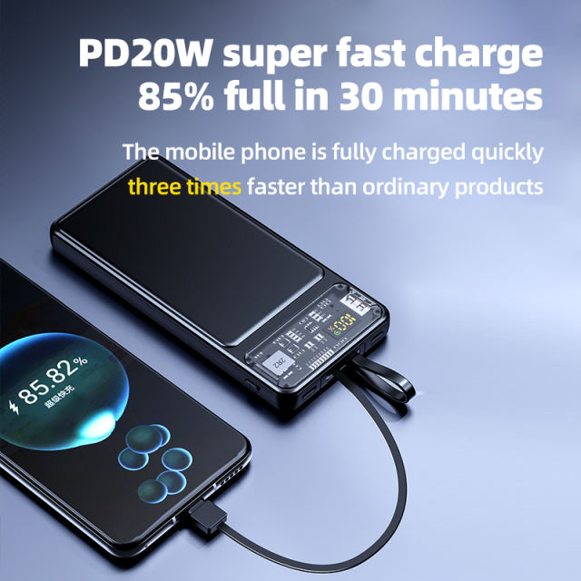 22.5W 10000Mah Powerbank High Capacity Fast Charging PD QC3.0 Outdoor 20000 Mah Power Bank Station