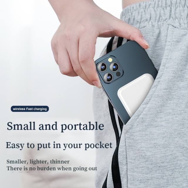 Ultra-thin Magnetic Wireless Power Bank, 5000mAh