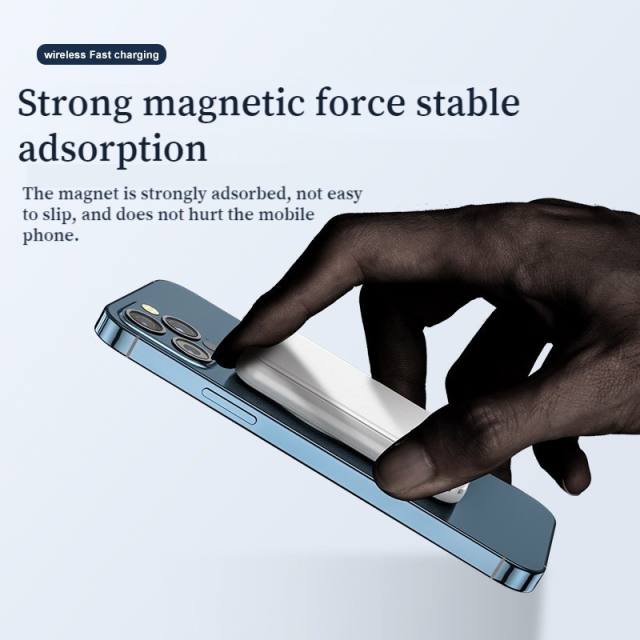 Ultra-thin Magnetic Wireless Power Bank, 5000mAh