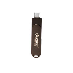 Metal OTG Type-C 2 in 1 OTG USB C 32GB 64GB 128GB 256GB Flash Drive U Disk Customized LOGO Memory Stick