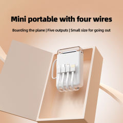 Portable Charger 10000mAh Fast Charging Small Power Bank Transparent External Battery Pack