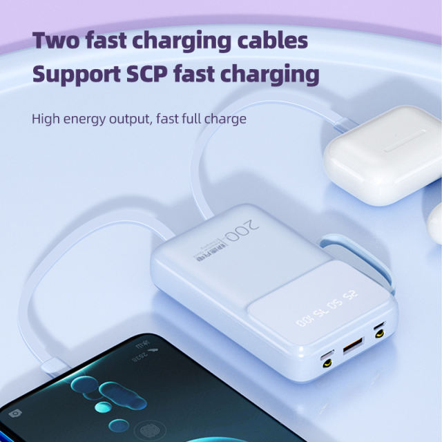 Colorful Series Mini Power Bank with Cables 10000mAh