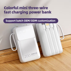 Colorful Series Mini Power Bank with Cables 10000mAh