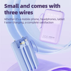 Colorful Series Mini Power Bank with Cables 10000mAh