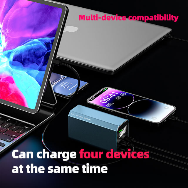 Factory Sell 30000mAh Portable Charger 100W Laptop Power Bank USB C PD3.0 QC4.0 Fast Charging Battery Pack for Laptops, MacBook Air