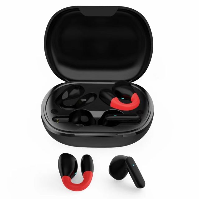 Open Ear Clip on Headphones Wireless Earbuds Bluetooth 5.3 Sport Earphones Built-in Mic