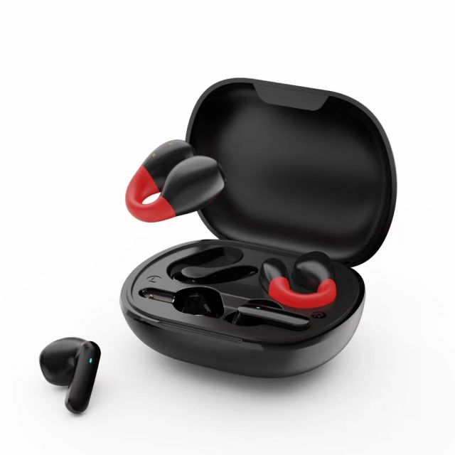 Open Ear Clip on Headphones Wireless Earbuds Bluetooth 5.3 Sport Earphones Built-in Mic