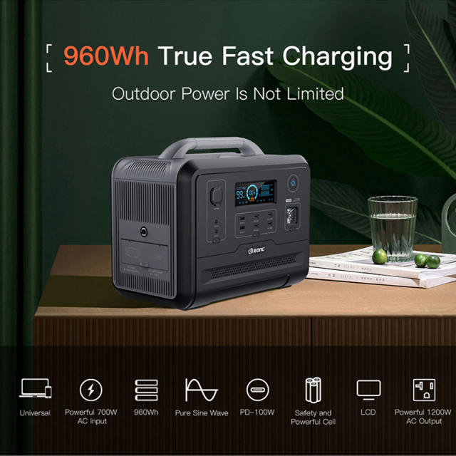 Most Popular Design Battery Cell Power 2024 1200W Portable Power Station