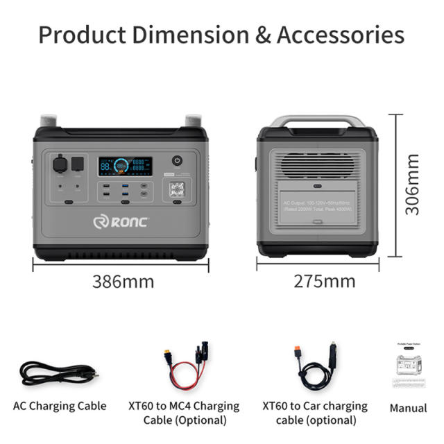 New Arrival Portable Energy Storage 2000W Home Power Backup Portable Power Station