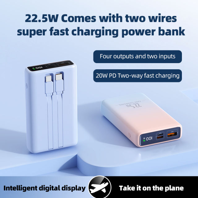 22.5W Comes with Dual Cables Fast Charging Power Bank