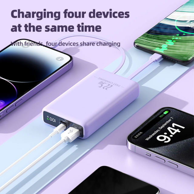 22.5W Comes with Dual Cables Fast Charging Power Bank