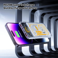 Fast Charging Transparent Cyber Punk 10000 mAh Power Bank