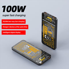 Fast Charging Transparent Cyber Punk 10000 mAh Power Bank