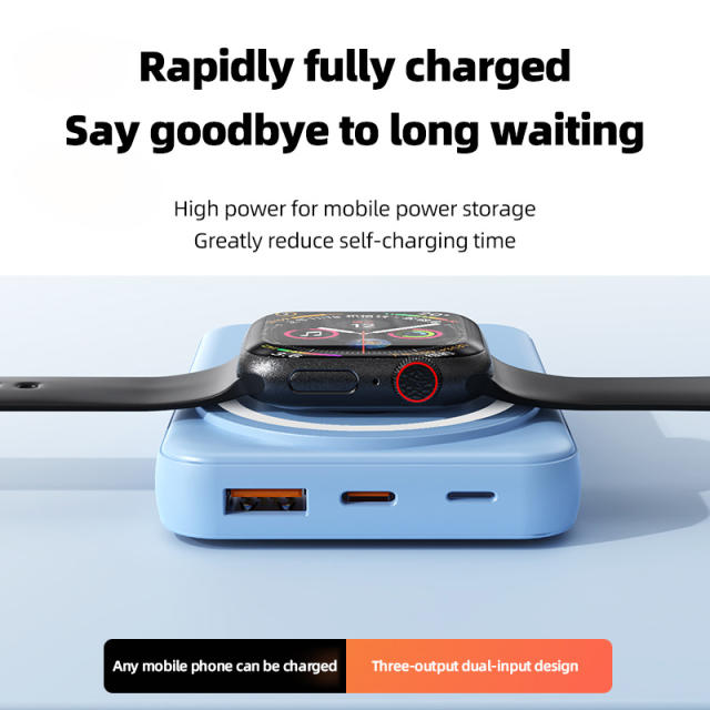 Magnetic Portable Charger 10000mah Wireless Power Bank with Watch Charger