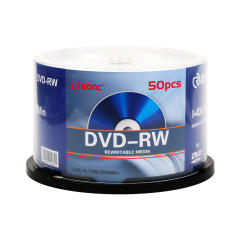 50 Pack RONC Blank DVD+RW 4X 4.7GB 120Min Branded Logo Rewritable DVD Media Disc