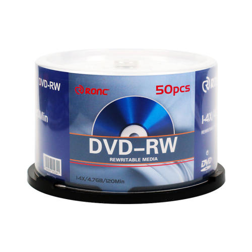50 Pack RONC Blank DVD+RW 4X 4.7GB 120Min Branded Logo Rewritable DVD Media Disc